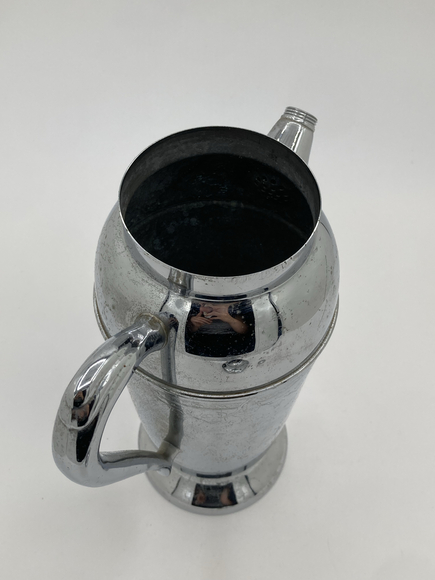Art Deco Chrome Cocktail Shaker with Spout & Handle – 1930s Barware - Picture 6 of 10